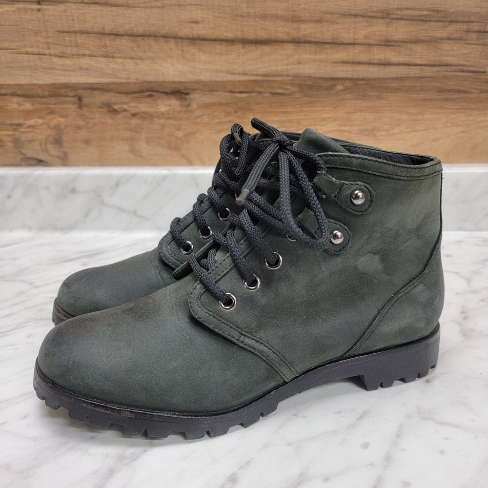 Cole Haan Air Juno Waterproof Leather Boots Nike Air Lug Sole Brown Womens 6.5B